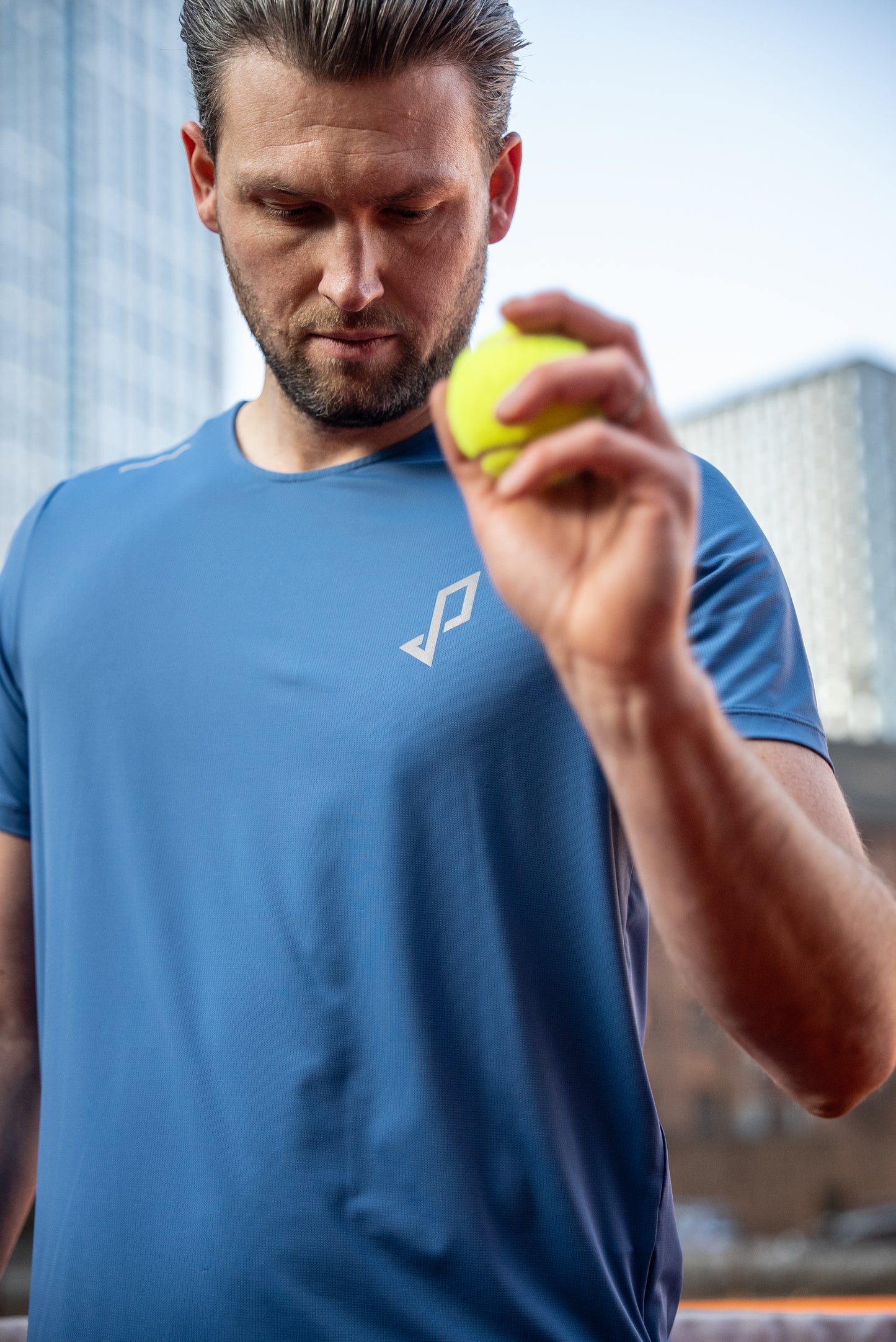 PDL Enrique Court T-Shirt Padel Blue