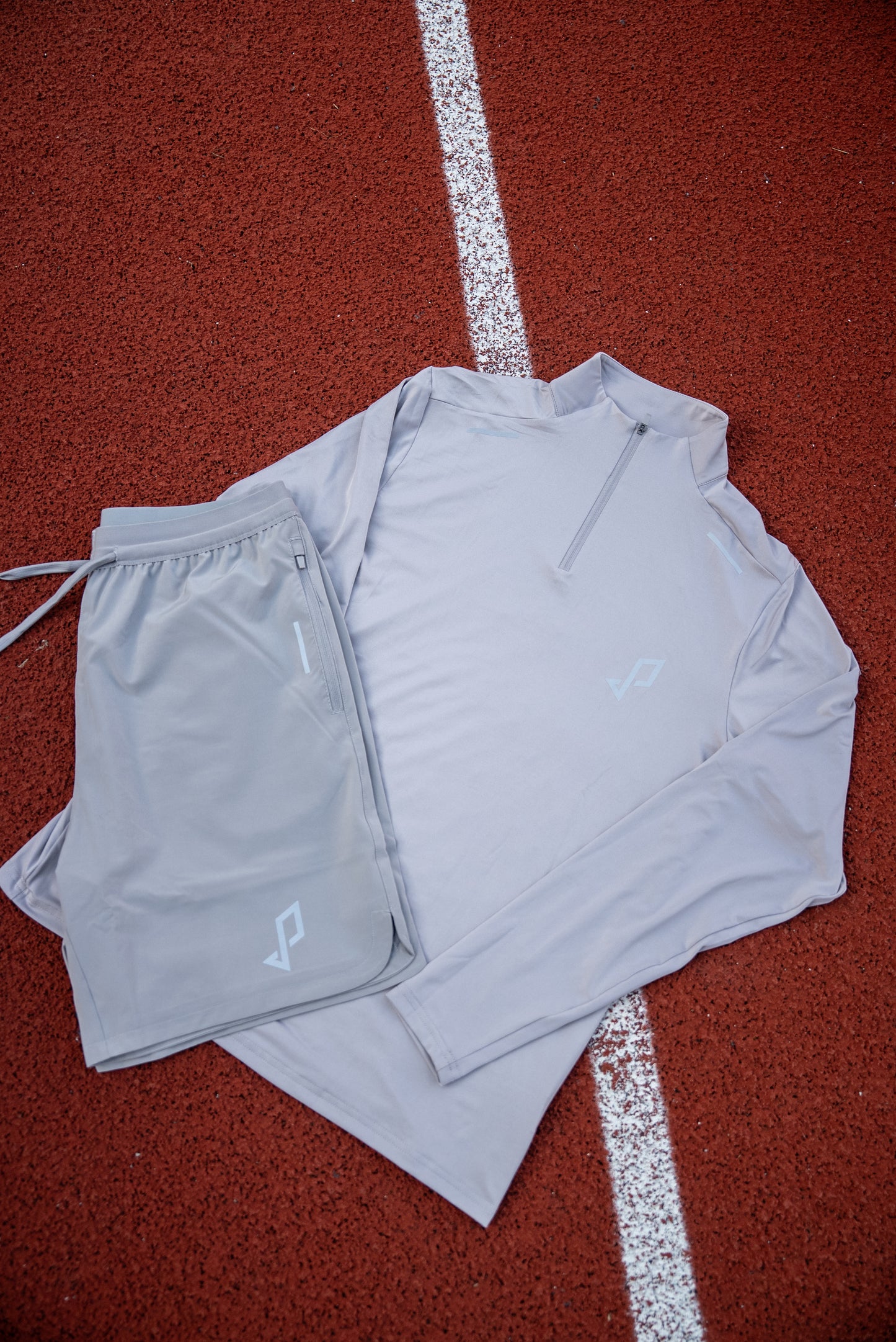 PDL Enrique Court Half Zip Clay Grey